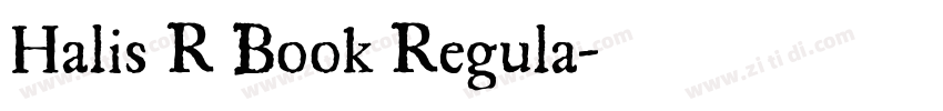Halis R Book Regula字体转换